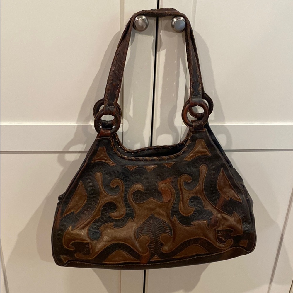 Elegant Brown Leather Handbag